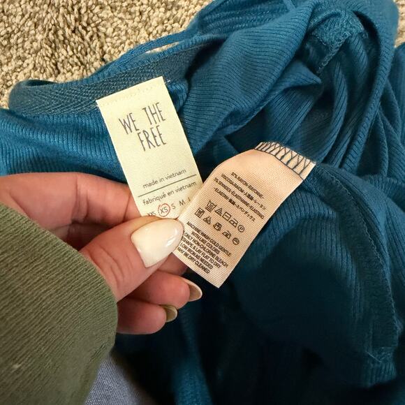 Free People We The Free Love Valley Tunic Top Aquatic XS - Picture 3 of 4